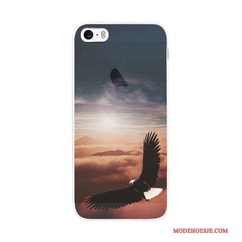 Hoesje iPhone 5/5s Siliconen Kunsttelefoon, Hoes iPhone 5/5s Eenvoudige Schrobben