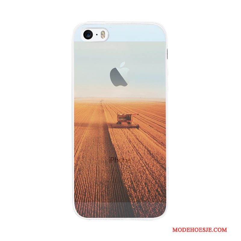 Hoesje iPhone 5/5s Siliconen Kunsttelefoon, Hoes iPhone 5/5s Eenvoudige Schrobben