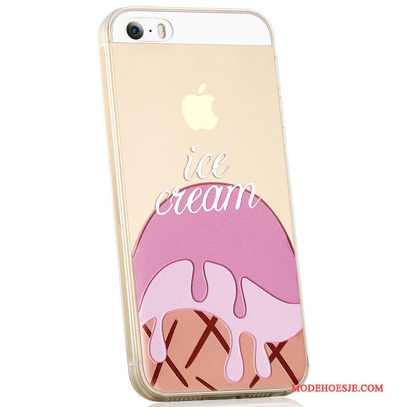 Hoesje iPhone 5/5s Siliconen Mooie Persoonlijk, Hoes iPhone 5/5s Zacht Trend Purper