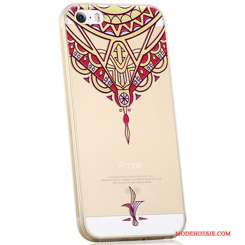 Hoesje iPhone 5/5s Siliconen Mooie Persoonlijk, Hoes iPhone 5/5s Zacht Trend Purper