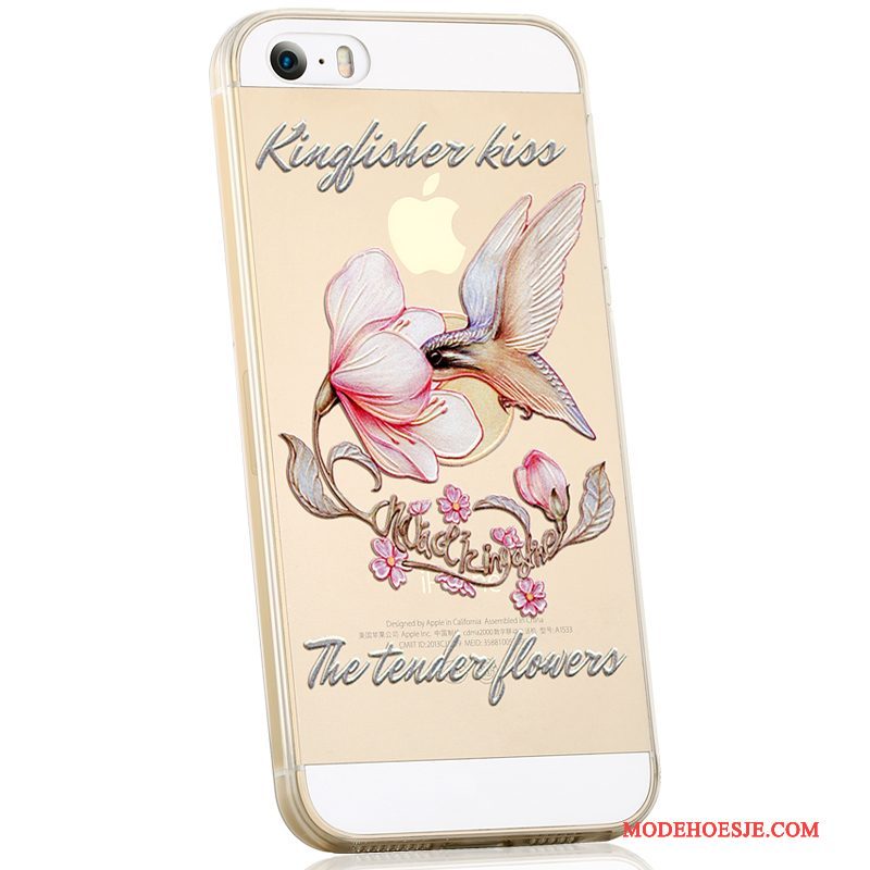 Hoesje iPhone 5/5s Siliconen Mooie Persoonlijk, Hoes iPhone 5/5s Zacht Trend Purper