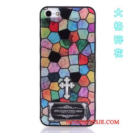 Hoesje iPhone 5/5s Spotprent Accessoires Geel, Hoes iPhone 5/5s Bescherming Kleur Blauw