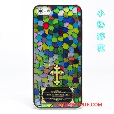 Hoesje iPhone 5/5s Spotprent Accessoires Geel, Hoes iPhone 5/5s Bescherming Kleur Blauw