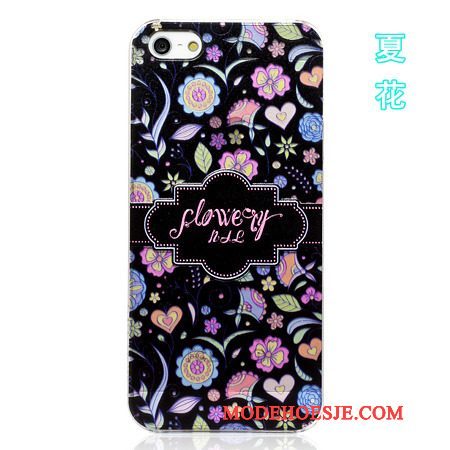 Hoesje iPhone 5/5s Spotprent Accessoires Geel, Hoes iPhone 5/5s Bescherming Kleur Blauw