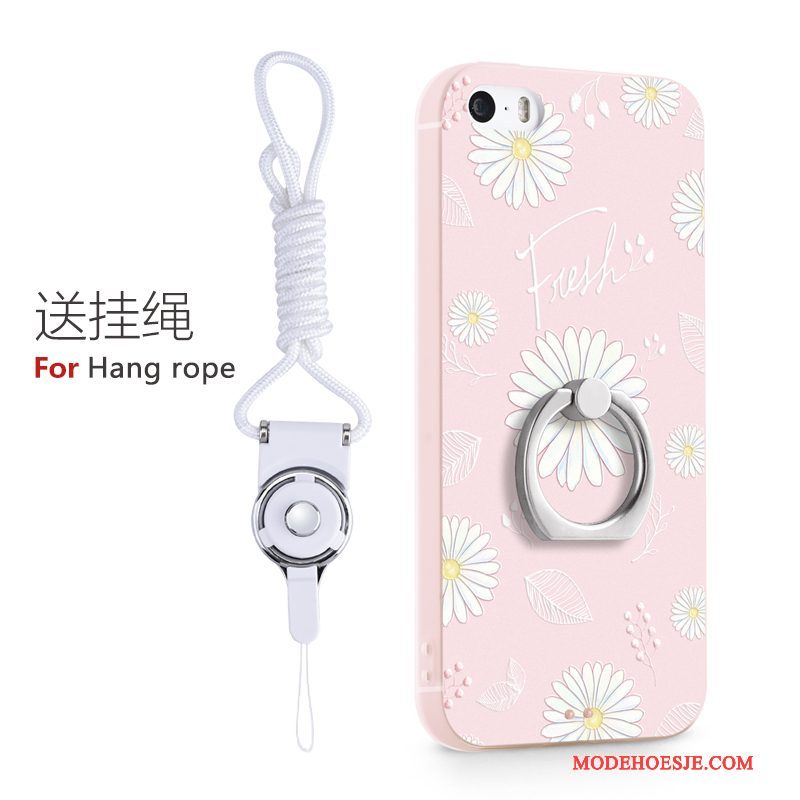 Hoesje iPhone 5/5s Spotprent Trend Mooie, Hoes iPhone 5/5s Siliconen Blauwtelefoon