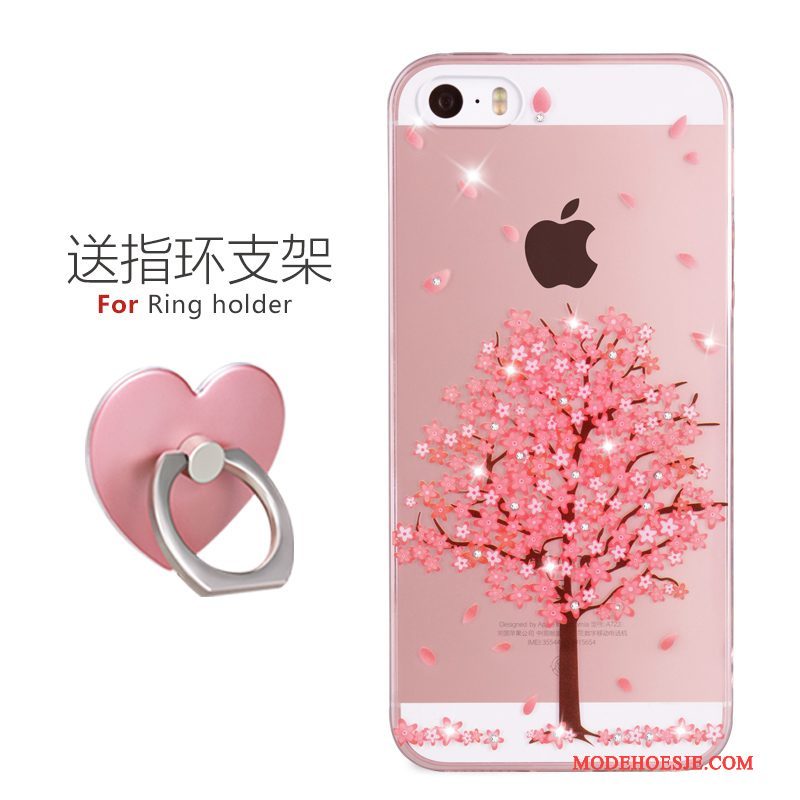 Hoesje iPhone 5/5s Spotprent Trend Mooie, Hoes iPhone 5/5s Siliconen Super Schattig Eenvoudige