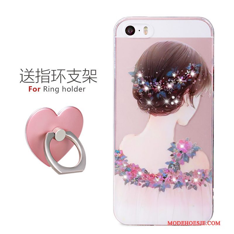 Hoesje iPhone 5/5s Spotprent Trend Mooie, Hoes iPhone 5/5s Siliconen Super Schattig Eenvoudige