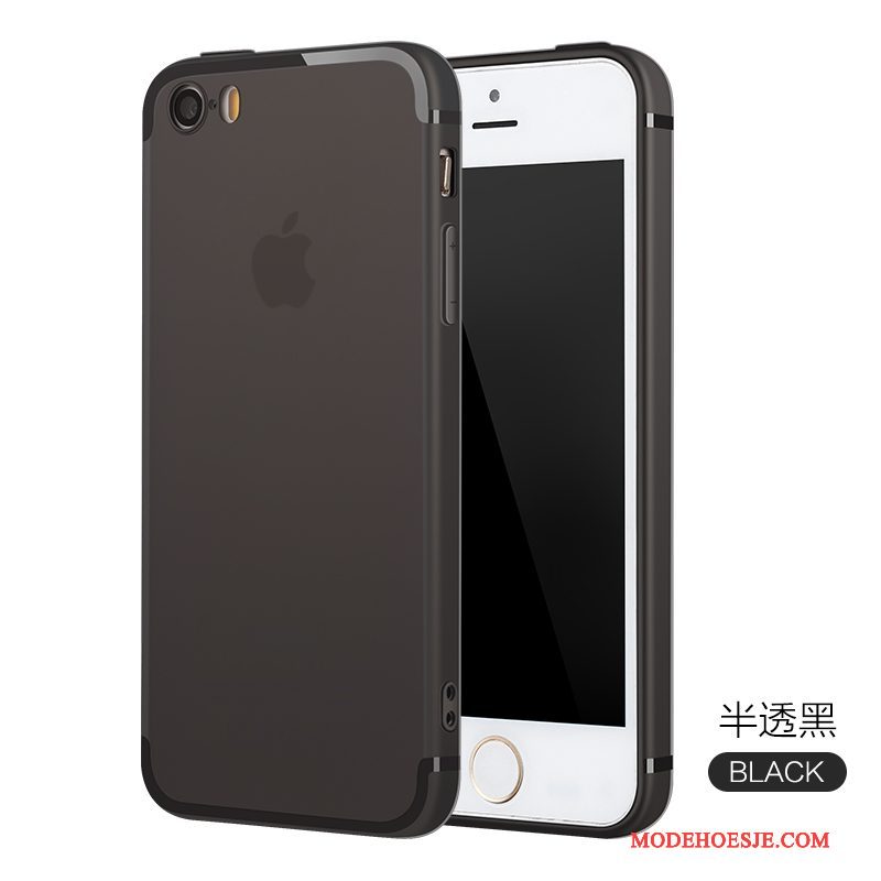 Hoesje iPhone 5/5s Zacht Anti-fall Roze, Hoes iPhone 5/5s Bescherming Trend Eenvoudige