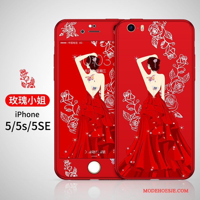 Hoesje iPhone 5/5s Zacht Anti-fall Zwart, Hoes iPhone 5/5s Zakken Hardtelefoon