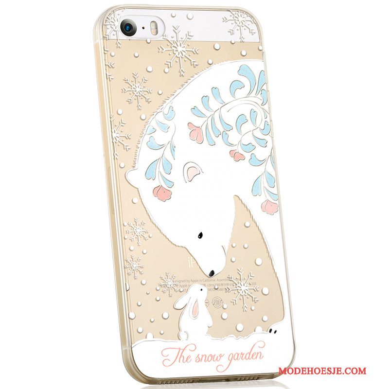 Hoesje iPhone 5/5s Zacht Anti-falltelefoon, Hoes iPhone 5/5s Siliconen Mooie Trend