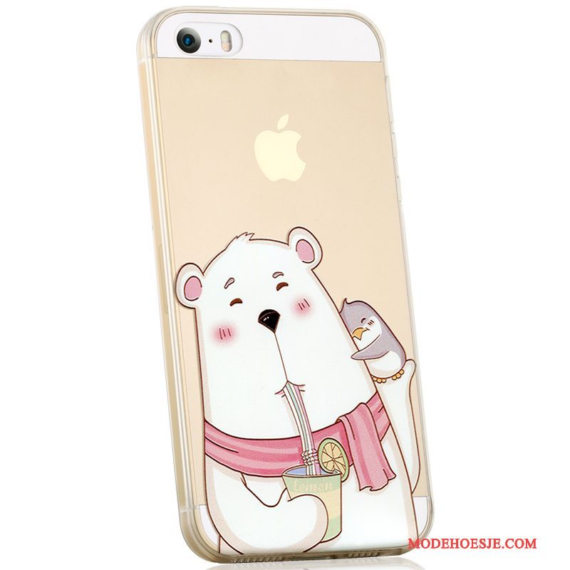 Hoesje iPhone 5/5s Zacht Anti-falltelefoon, Hoes iPhone 5/5s Siliconen Mooie Trend