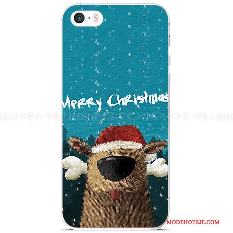 Hoesje iPhone 5/5s Zacht Nieuw Europa, Hoes iPhone 5/5s Bescherming Kerstmistelefoon