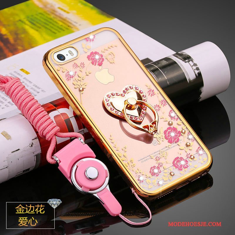 Hoesje iPhone 5/5s Zacht Telefoon Anti-fall, Hoes iPhone 5/5s Siliconen Doorzichtig Trend