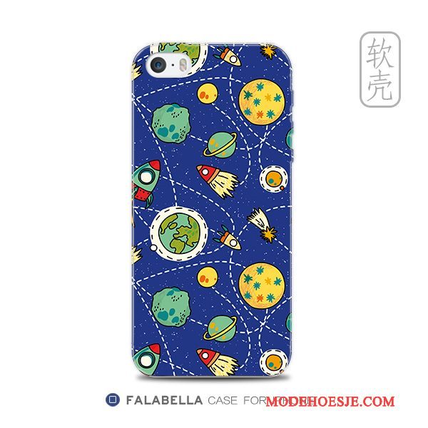 Hoesje iPhone 5/5s Zacht Telefoon Blauw, Hoes iPhone 5/5s Bescherming Accessoires Omlijsting