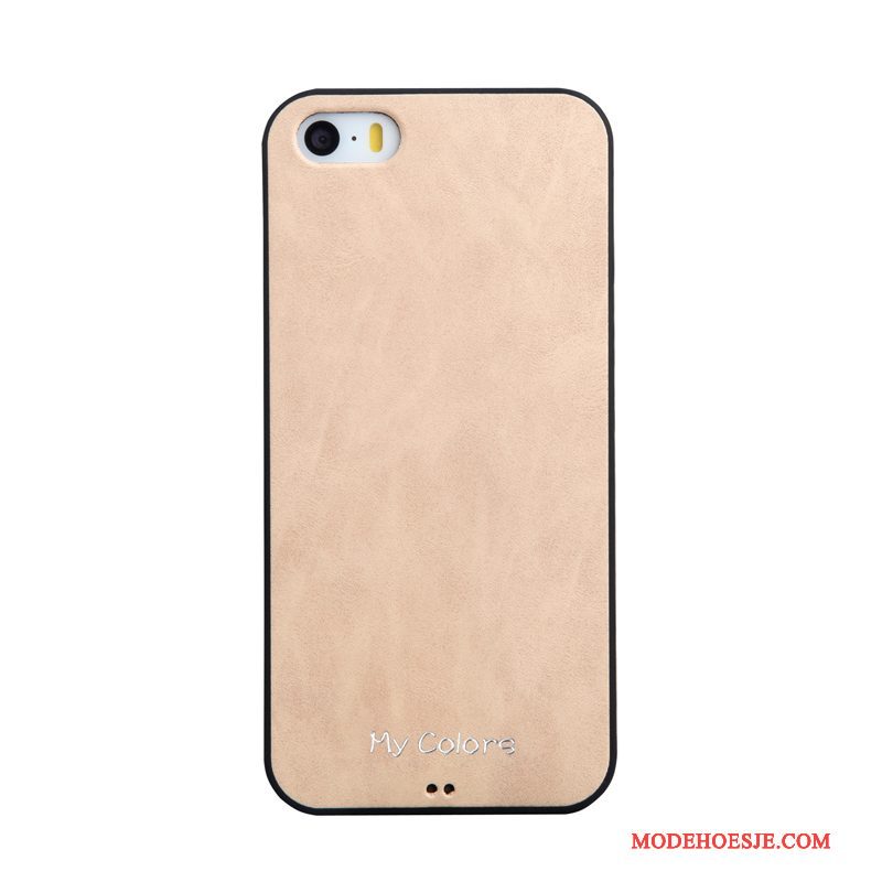 Hoesje iPhone 5/5s Zacht Telefoon Trend, Hoes iPhone 5/5s Zakken Rood Effen Kleur