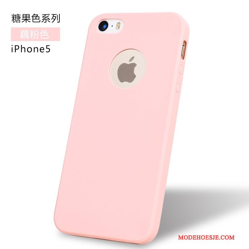 Hoesje iPhone 5/5s Zacht Trend Anti-fall, Hoes iPhone 5/5s Zakken Roodtelefoon