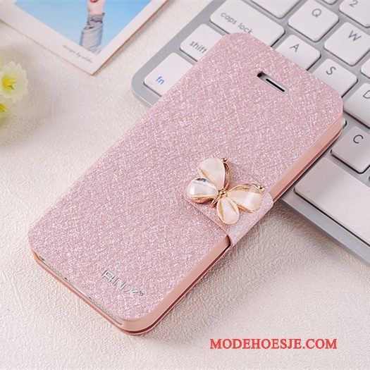 Hoesje iPhone 5/5s Zakken Duntelefoon, Hoes iPhone 5/5s Leer Rood Anti-fall