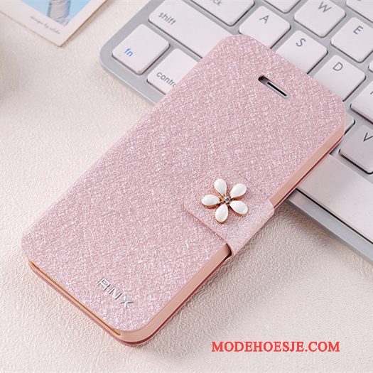 Hoesje iPhone 5/5s Zakken Duntelefoon, Hoes iPhone 5/5s Leer Rood Anti-fall