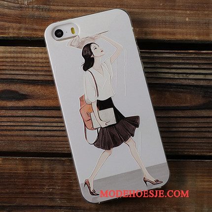 Hoesje iPhone 5/5s Zakken Telefoon Geel, Hoes iPhone 5/5s Zacht Hanger