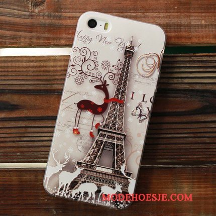 Hoesje iPhone 5/5s Zakken Telefoon Geel, Hoes iPhone 5/5s Zacht Hanger