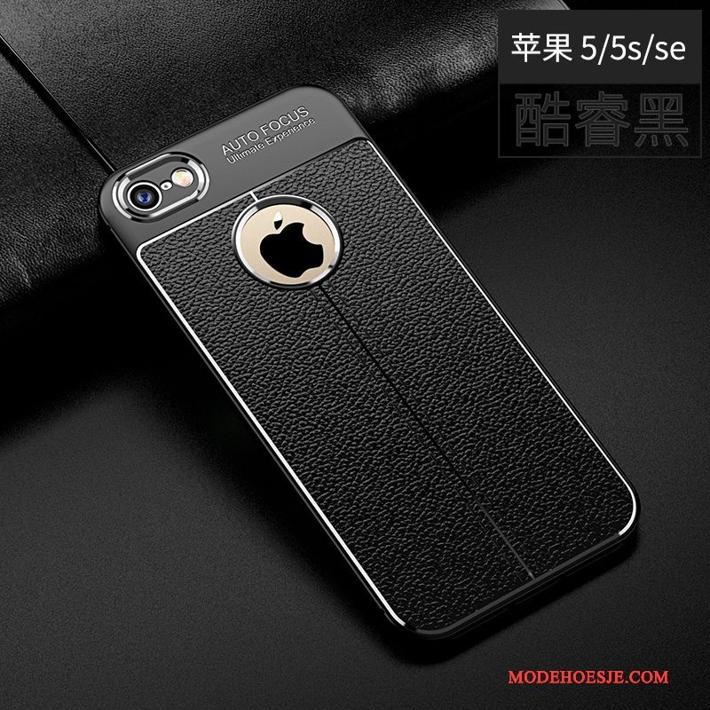 Hoesje iPhone 5/5s Zakken Telefoon Zwart, Hoes iPhone 5/5s Siliconen Anti-fall Patroon