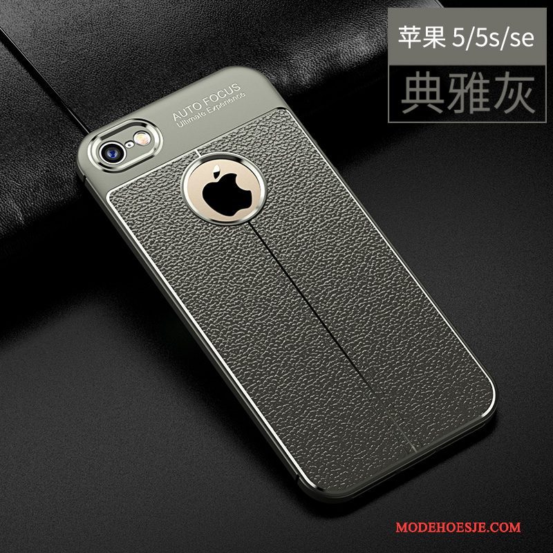 Hoesje iPhone 5/5s Zakken Telefoon Zwart, Hoes iPhone 5/5s Siliconen Anti-fall Patroon