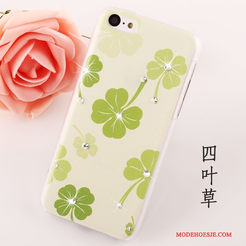 Hoesje iPhone 5c Bescherming Anti-fall Schrobben, Hoes iPhone 5c Geschilderd Roodtelefoon