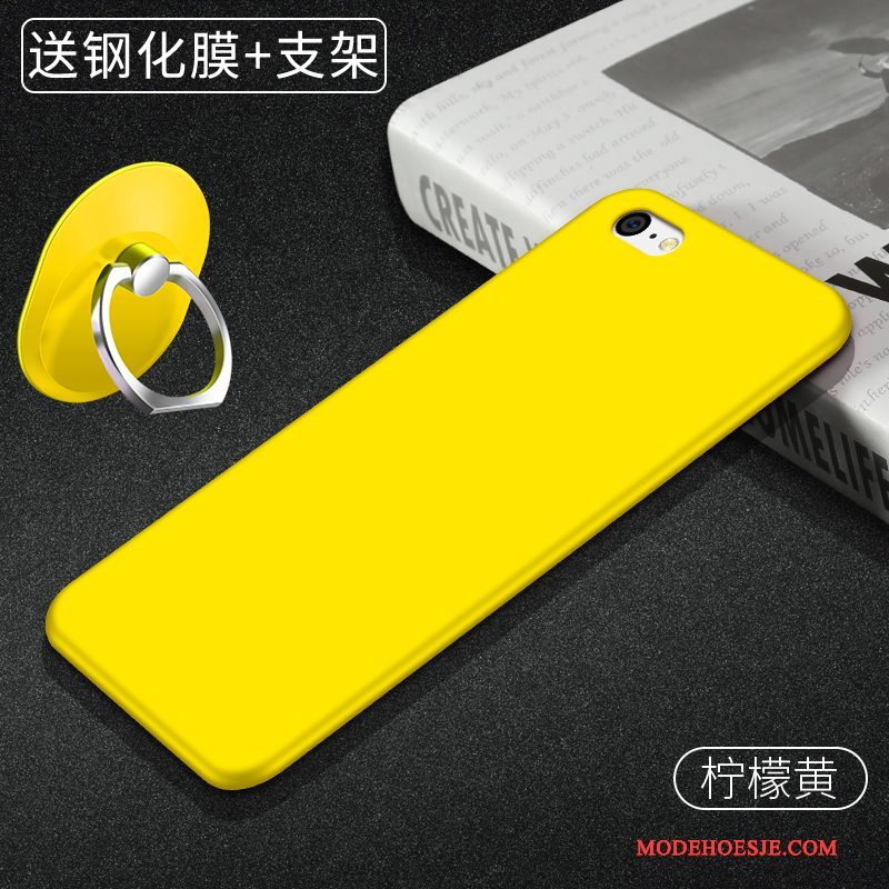 Hoesje iPhone 5c Bescherming Effen Kleur Lichte En Dun, Hoes iPhone 5c Zacht Roodtelefoon