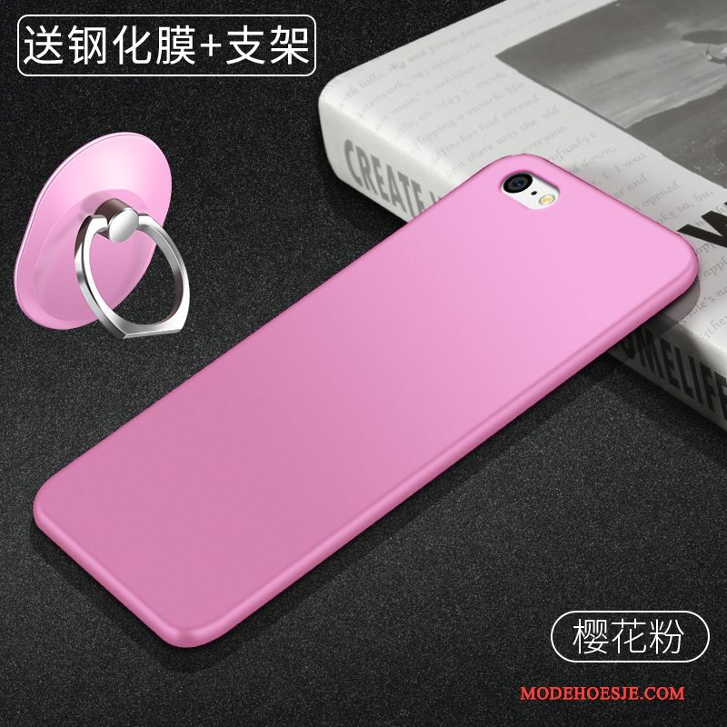 Hoesje iPhone 5c Bescherming Effen Kleur Lichte En Dun, Hoes iPhone 5c Zacht Roodtelefoon
