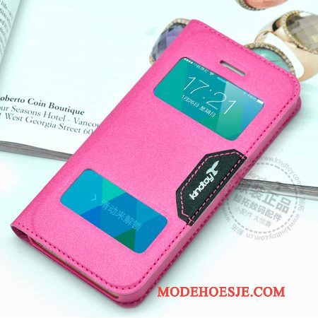 Hoesje iPhone 5c Folio Oranjetelefoon, Hoes iPhone 5c Leer