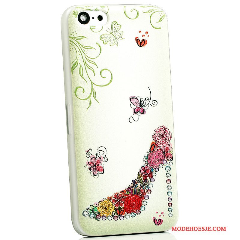 Hoesje iPhone 5c Kleur Schrobben Achterklep, Hoes iPhone 5c Spotprent Anti-fall Dun