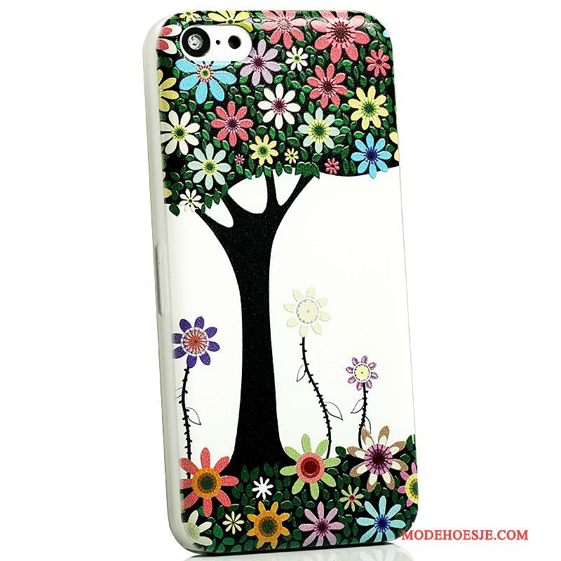 Hoesje iPhone 5c Kleur Schrobben Achterklep, Hoes iPhone 5c Spotprent Anti-fall Dun