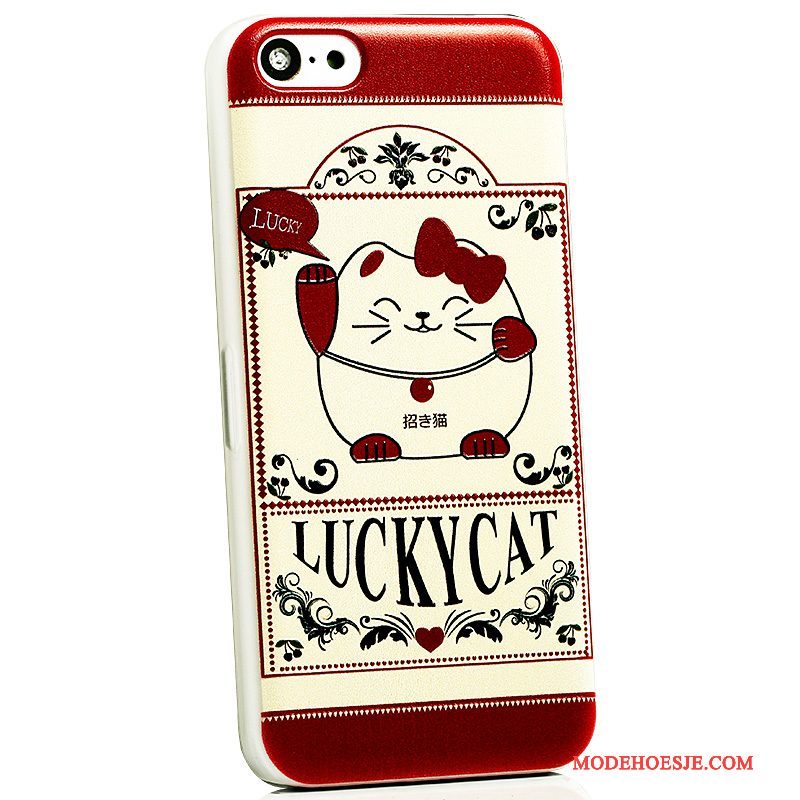 Hoesje iPhone 5c Kleur Schrobben Achterklep, Hoes iPhone 5c Spotprent Anti-fall Dun