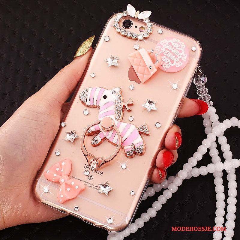 Hoesje iPhone 5c Scheppend Ring Hanger, Hoes iPhone 5c Bescherming Rozetelefoon