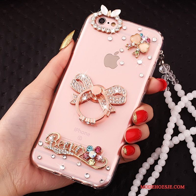 Hoesje iPhone 5c Scheppend Ring Hanger, Hoes iPhone 5c Bescherming Rozetelefoon