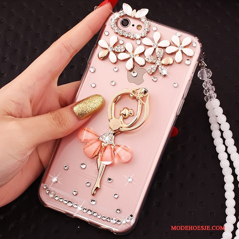 Hoesje iPhone 5c Scheppend Ring Hanger, Hoes iPhone 5c Bescherming Rozetelefoon