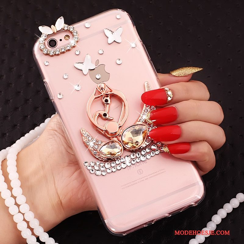 Hoesje iPhone 5c Scheppend Ring Hanger, Hoes iPhone 5c Bescherming Rozetelefoon