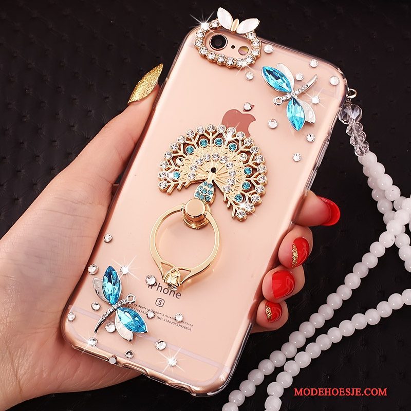 Hoesje iPhone 5c Scheppend Ring Hanger, Hoes iPhone 5c Bescherming Rozetelefoon