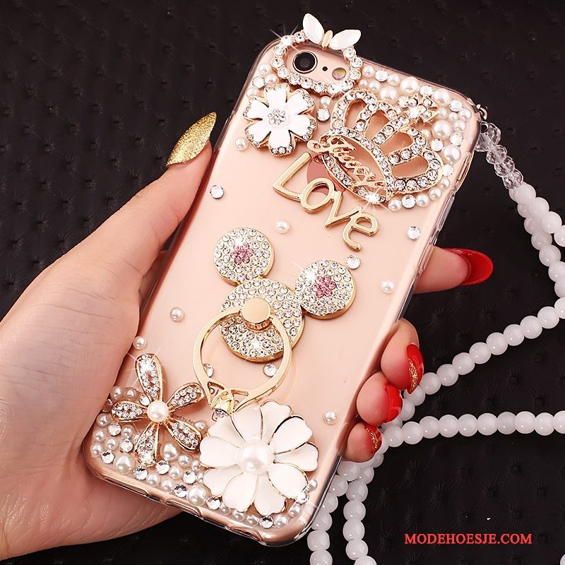 Hoesje iPhone 5c Scheppend Ring Hanger, Hoes iPhone 5c Bescherming Rozetelefoon