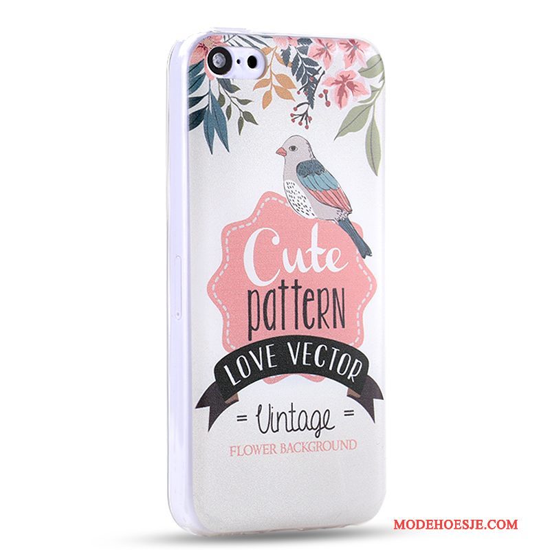 Hoesje iPhone 5c Spotprent Telefoon Mooie, Hoes iPhone 5c Zakken Achterklep Geel