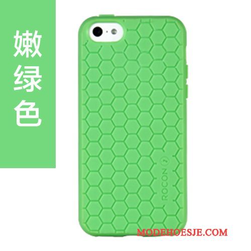 Hoesje iPhone 5c Zacht Anti-fall Schrobben, Hoes iPhone 5c Siliconen Telefoon Groen