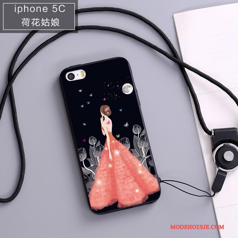 Hoesje iPhone 5c Zacht Blauwtelefoon, Hoes iPhone 5c Bescherming Anti-fall Hanger