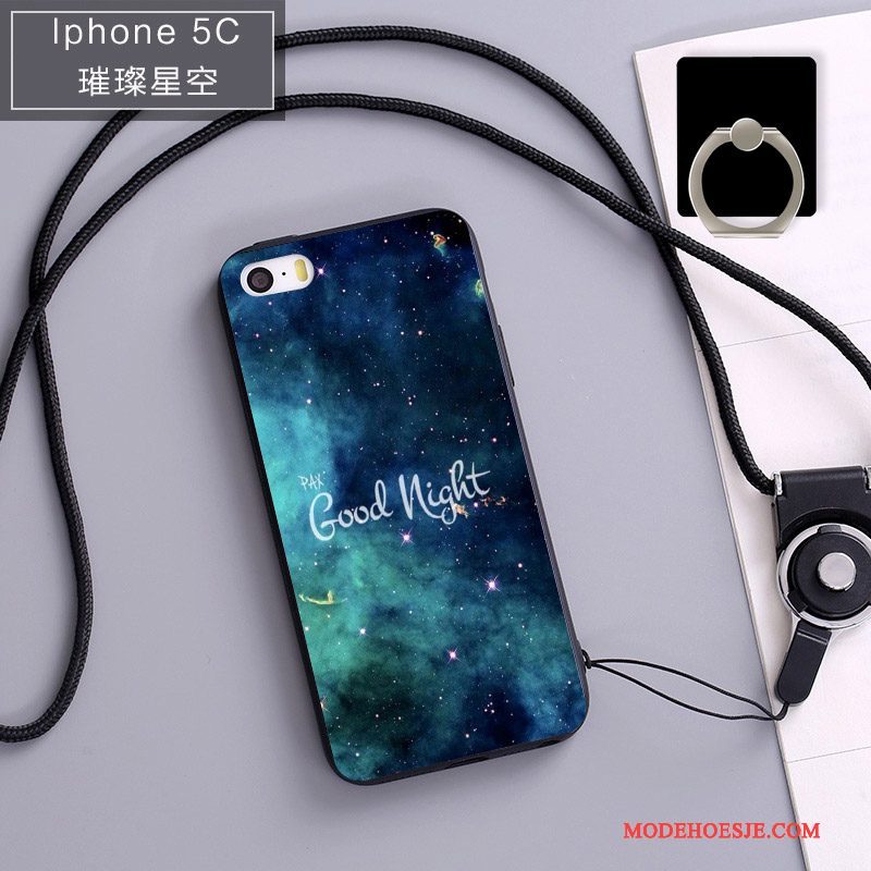 Hoesje iPhone 5c Zacht Blauwtelefoon, Hoes iPhone 5c Bescherming Anti-fall Hanger