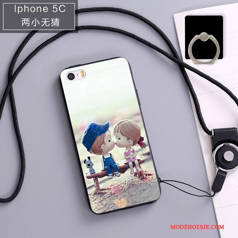 Hoesje iPhone 5c Zacht Blauwtelefoon, Hoes iPhone 5c Bescherming Anti-fall Hanger