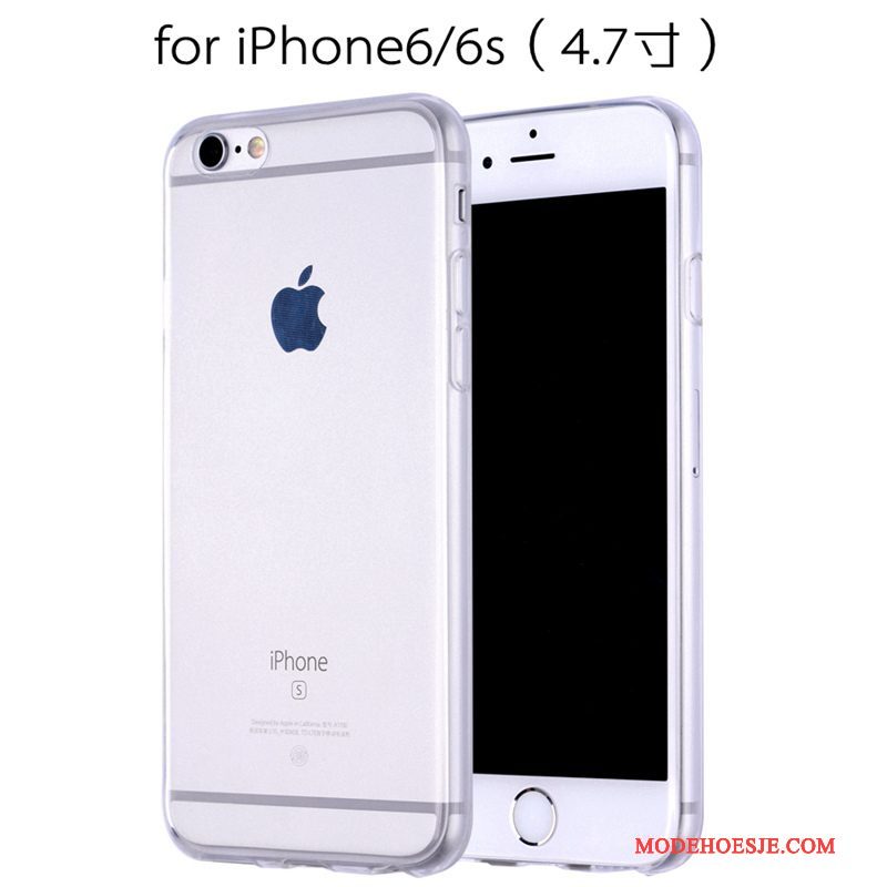 Hoesje iPhone 6/6s Bescherming Anti-falltelefoon, Hoes iPhone 6/6s Leer Bruin Groen