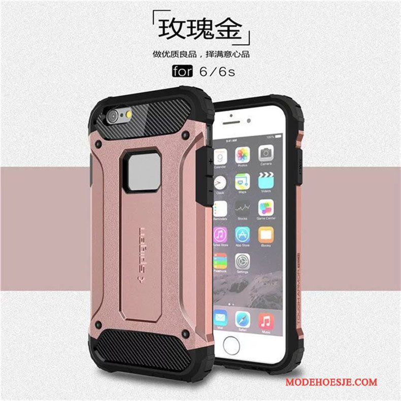 Hoesje iPhone 6/6s Bescherming Anti-falltelefoon, Hoes iPhone 6/6s Zakken Gasbag Roze