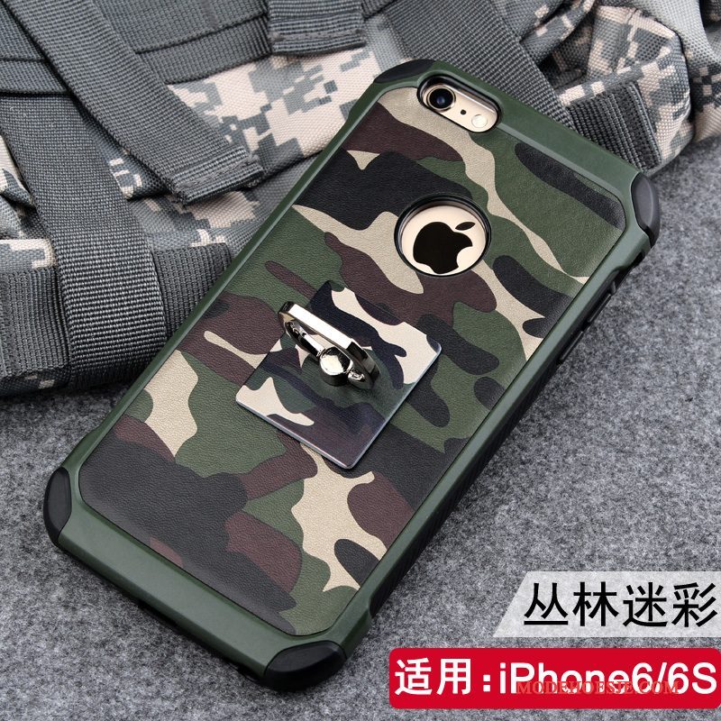 Hoesje iPhone 6/6s Bescherming Camouflagetelefoon, Hoes iPhone 6/6s Siliconen Ring Anti-fall