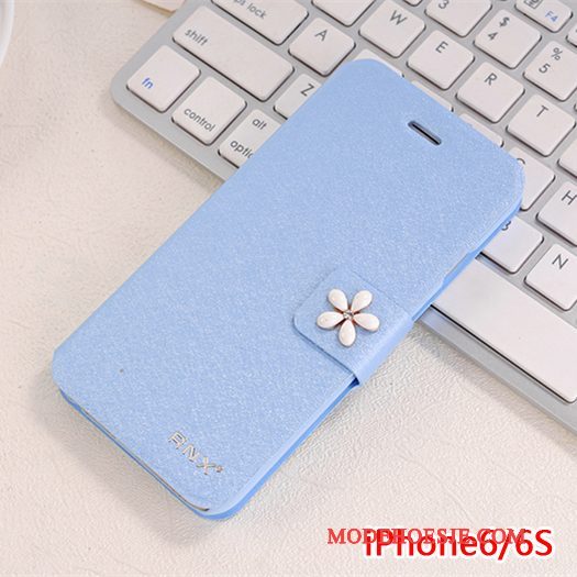 Hoesje iPhone 6/6s Bescherming Hard Anti-fall, Hoes iPhone 6/6s Leer Blauwtelefoon