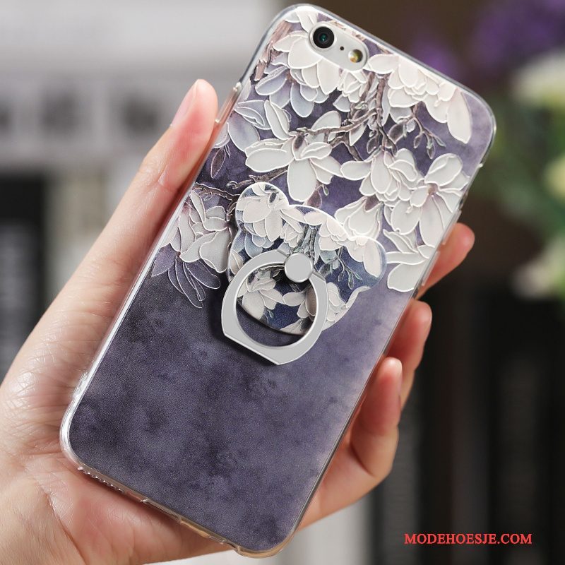 Hoesje iPhone 6/6s Bloemen Telefoon Net Red, Hoes iPhone 6/6s Zacht Hanger Doorzichtig