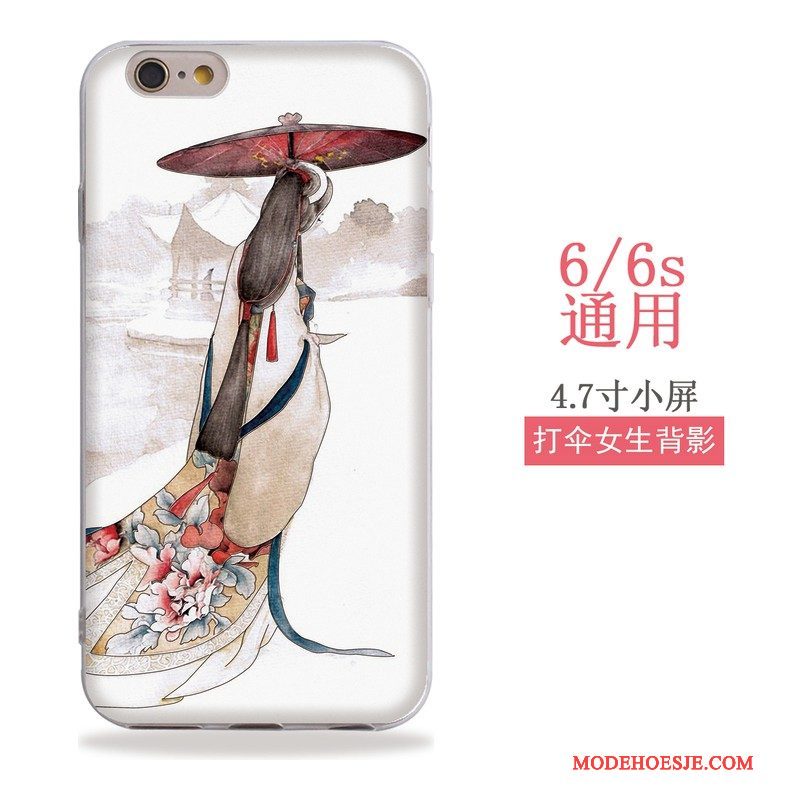 Hoesje iPhone 6/6s Kleur Hanger Kunst, Hoes iPhone 6/6s Zacht Telefoon Wind